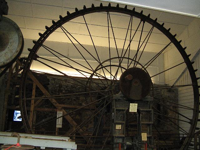 North Star Mine 4 - 30 ft Diameter Pelton Wheel in Powerhouse.JPG